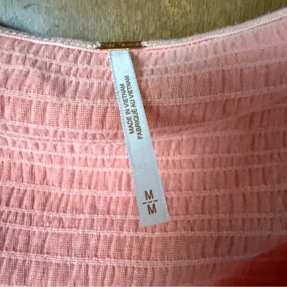 Free People Day Lily Top in Peach Terra Cotta Pink Sz Med